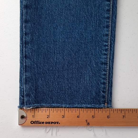 Good American Good Classic Raw Hem High Waist Slim Jeans size 6 - Picture 14 of 14